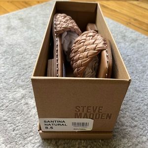Steve Madden Santina Slide in Natural. Size 8.5.